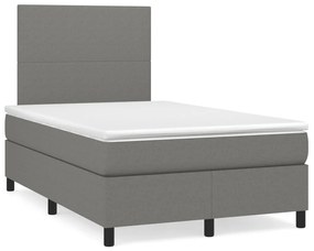 Giroletto A Molle Con Materasso Grigio Scuro 120x190cm Tessuto /