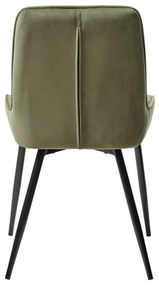 Sedia da pranzo in velluto verde Milton - Unique Furniture