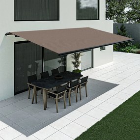 Tenda da sole marrone, modello Basic senza cassonetto, con manovella, 1500 x 2400 mm, configurazione individuale