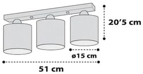 Dalber D-41413H - Plafoniera per bambini NUVOLE 3xE27/60W/230V