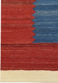 Kilim Tappeto 180x250 Rosso (Iran) Tessuto A Mano