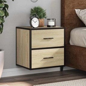 Comodino A Muro Rovere Sonoma 40x31x39,5 Cm /
