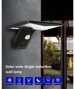 Immax 08482L-Applique a LED solare con sensore LED/2,6W/5,5V IP65 nero