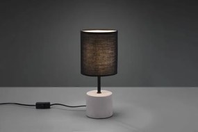 Lampada da tavolo con paralume  nero  base cemento grigio ben r5125...