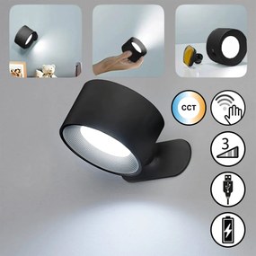 Lampada da parete a LED nera Magnetics - Fischer &amp; Honsel