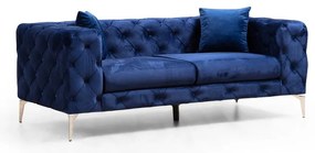 Divano in velluto blu scuro 197 cm Como - Artie