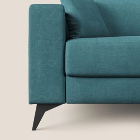 Pegaso divano letto angolare con poggiatesta reclinabili e rivestimento impermeabile T02 azzurro