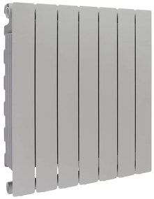 Radiatore acqua calda PRODIGE MODERN in alluminio, 7 elementi, interasse 600 mm, silver