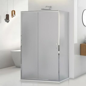 Box doccia 3 lati 70x110x70 con porta scorrevole e vetro stampato  Tay