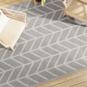 Tappeto Da Esterni Arakıl Grigio 190x290 Cm İn Pp /