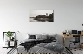 Foto quadro su tela Ponte del fiume di Cracovia 100x50 cm