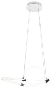 Lampadario Moderno Handy LED cromo, in silicone, L. 83 cm, 4700 LM, NOVECENTO