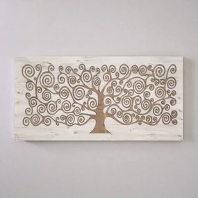 Quadro albero della vita Klimt 60x120 cm figura intagliata