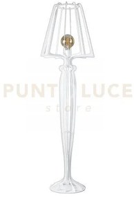 Lampada da terra raffinata minerva bianco in ferro diametro38x166cmh