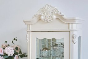 Vetrina classica in legno e vetro anta singola per salotto e soggiorno-Arrediorg