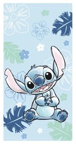 Asciugamano per bambini blu in cotone 70x140 cm Lilo and Stitch "Ohana Blue" – Jerry Fabrics