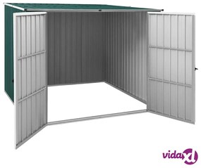 vidaXL Capanno da Giardino Verde 195x198x159 cm in Acciaio Zincato