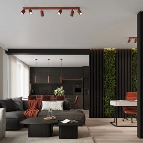 Sollux SL.1630 - Lampadario a sospensione con filo KARBON 1xGU10/10W/230V rosso