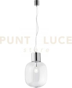 Lampadario a sospensione fellini cromo 1 luce attacco e27 30x163cm ...