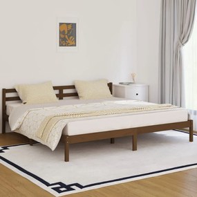 Giroletto Marrone Ambra 200x200 Cm İn Legno Massello Di Pino /