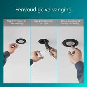 Philips - Lampada da incasso PERIDOT 1xGU10/7W/230V nera