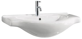 Lavabo da appoggio rettangolare in ceramica L 75 x H 20 x P 47 cm bianco