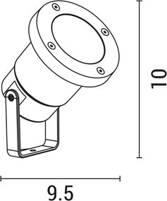 Lampada da esterno 1xGU10/5W/230V IP65 grigio