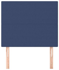 Testiera 2 pz blu 90x5x78/88 cm in tessuto