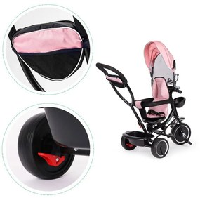 Triciclo, passeggino rosa ECOTOYS