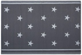 Tappeto da esterno grigio scuro 120 x 180 cm LATUR Beliani