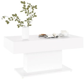 Tavolino da Salotto Bianco 96x50x45 cm in Legno Multistrato