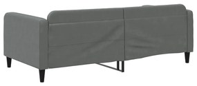 Letto da giorno grigio scuro 100x200 cm in tessuto