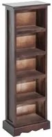 Easycomfort Mobiletto Scaffale Porta CD con 5 Ripiani di Archivazione in Legno Marrone 30x 17x 90cm