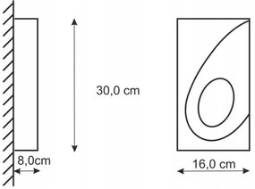Applique KOMETA 1xE14/12W/230V gesso/bianco