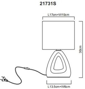 Globo 21731S - Lampada da tavolo  TRIANGLE 1xE14/40W/230V nero