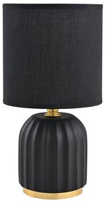 Zuma Line HS8723-BL - Lampada da tavolo 1xE14/40W/230V nero/oro