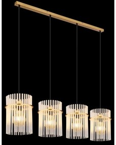 Globo 15698-4HM - Lampadario a sospensione con filo GORLEY 4xE27/60W/230V oro