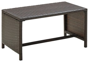 Tavolino da Salotto Marrone 70x40x38 cm in Polyrattan