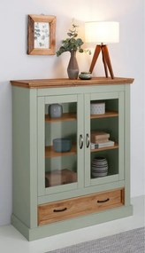 Vetrina in legno di pino verde chiaro 100x120 cm Selma - Støraa