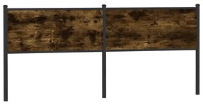 Testiera Rovere Fumo 190 Cm İn Legno Multistrato E Acciaio /