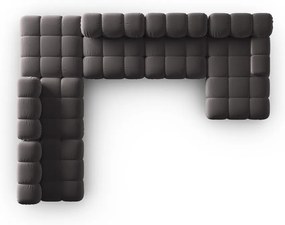 Divano in velluto grigio scuro 379 cm Bellis - Micadoni Home