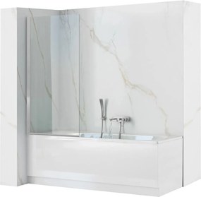 Schermo vasca mobile Rea Lagos 80 Chrome