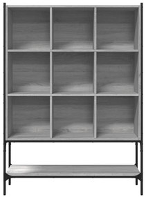 Libreria Grigio Sonoma 102x30x141,5 cm in Legno Multistrato