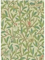 Morris & Co Carta da parati Bird & Pomegranate - Bayleaf/ Cream