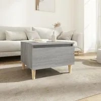 Tavolino Grigio Sonoma 50x46x35 cm in Legno Multistrato cod mxl 26989