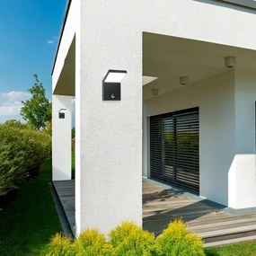 Brilagi - Lampada da parete a LED per esterni con sensore RIANO LED/8W/230V Antracite