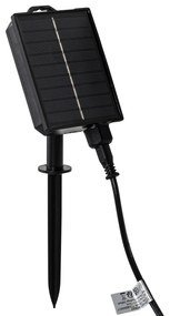 Lampada da terra per esterni nera con LED ricaricabile e solare - Barry