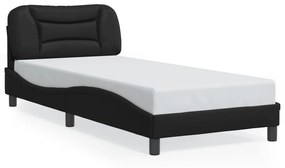 Giroletto Con Luci Led Nero 80x200 Cm İn Similpelle /