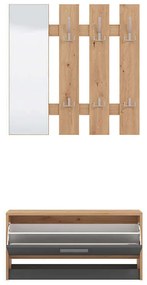 ADDIE - mobile ingresso appendiabiti moderno minimal in legno