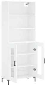 Credenza bianca 69,5x34x180 cm in legno multistrato